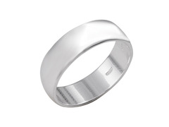 Серебряное кольцо обручальное 6 мм